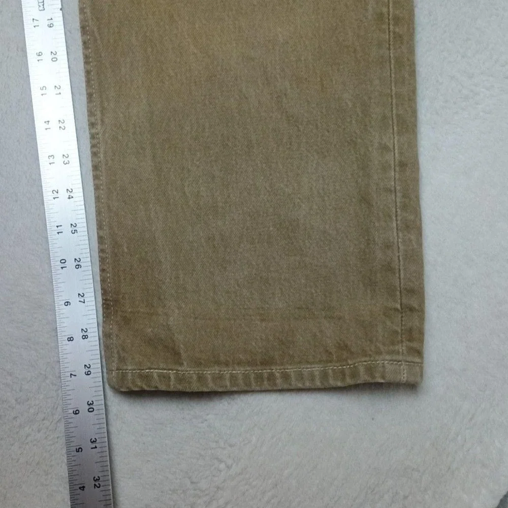 Levis 501 Pants Mens 40x30 Beige Y2K Button Fly Straight Fit Cotton 5-Pocket